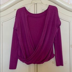 GapFit Breathe Fuschia Backless Longsleeve Top XS